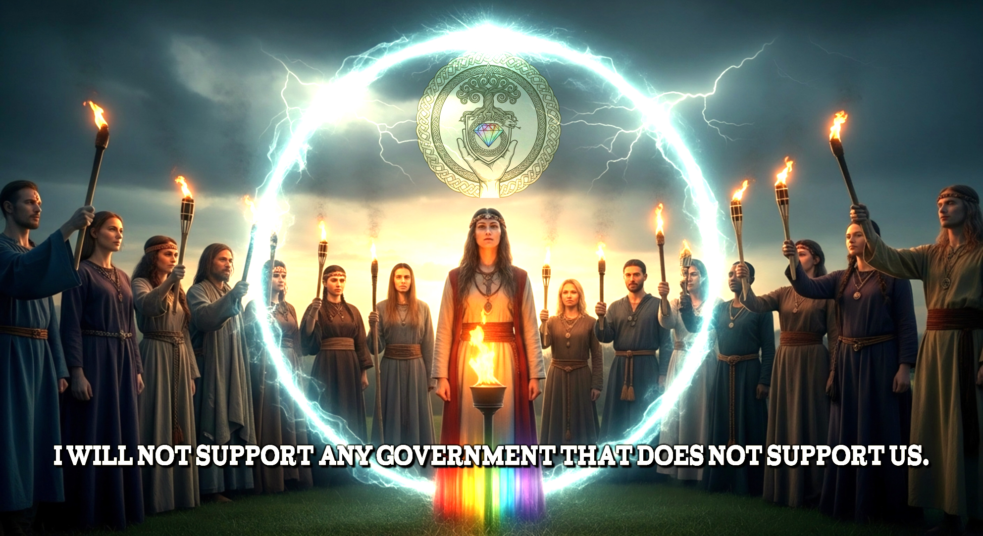 I will not support any government that does not support us.